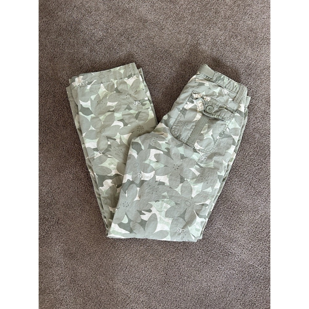 Vintage Y2K Gap Kids Easyfit Size 14 Camo Floral Cargo Pants